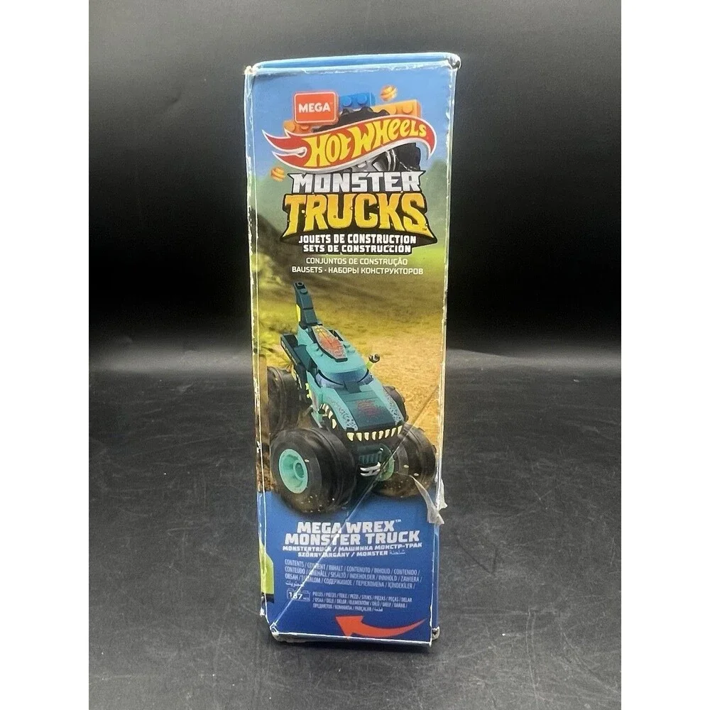 Mega Hot Wheels Mega Wrex Monster Truck Building Set 187 Pcs Micro Figure NEW